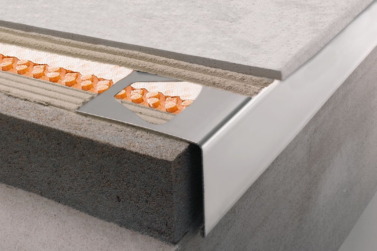 Schluter® BARA-RW L-shaped edging profile for balconies and terraces