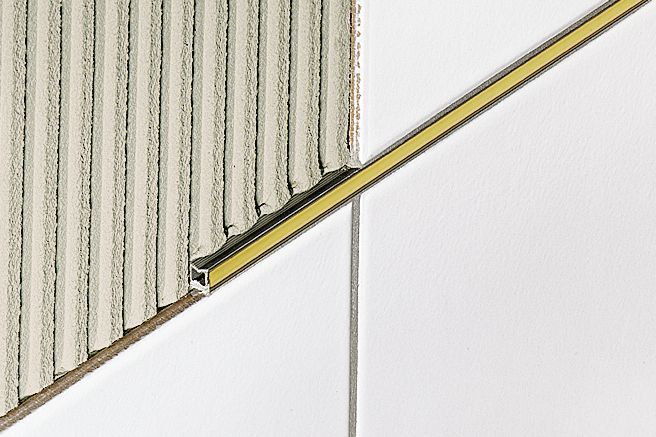 Schluter® DILEX-EZ decorative movement joint profile for wall and floor applications