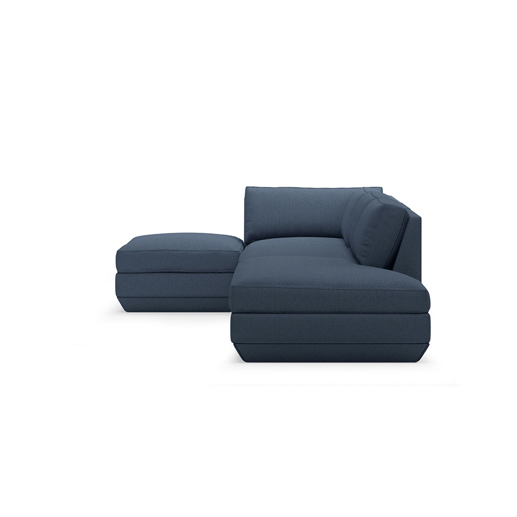 Gus* Modern PODIUM 4PC Lounge Sectional B | Left - Hanson Navy