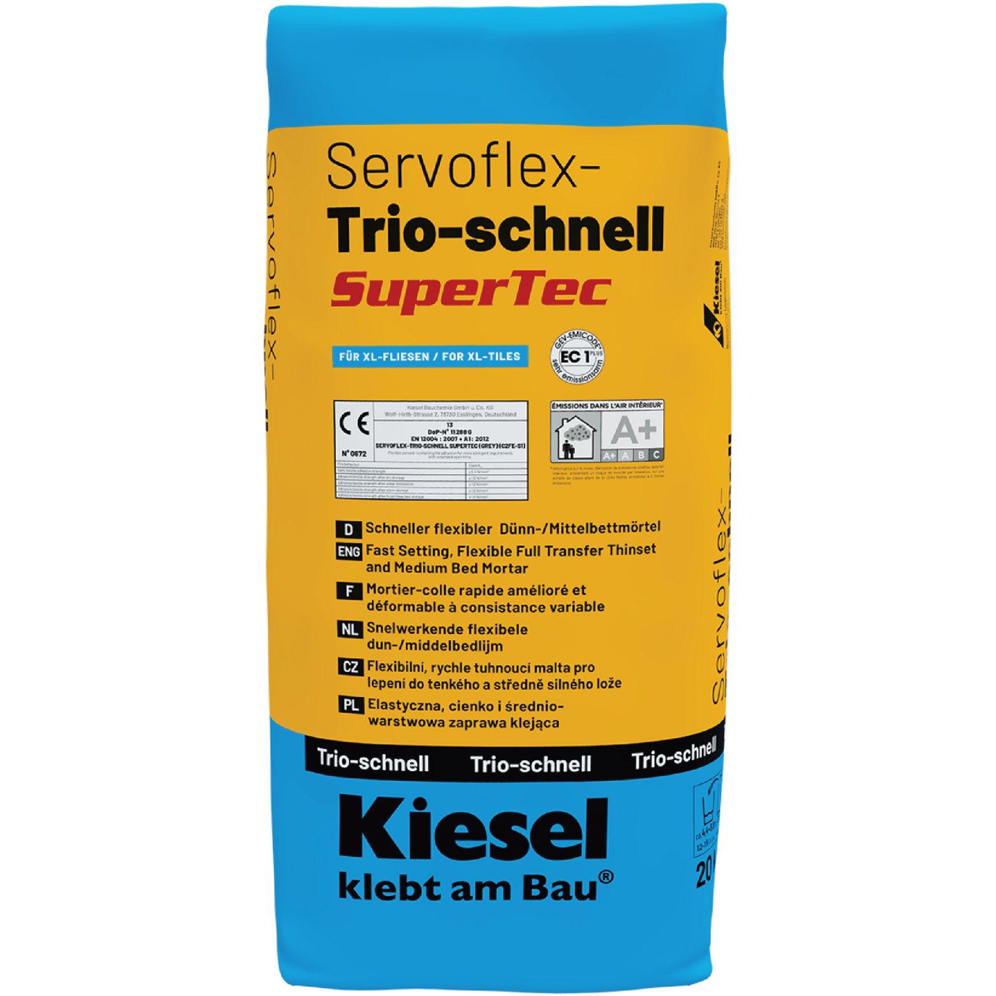 Kiesel SERVOFLEX-TRIO-SCHNELL SUPERTEC thinset mortar