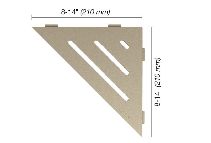 Schluter® WAVE Cream SHELF-E triangular shelf