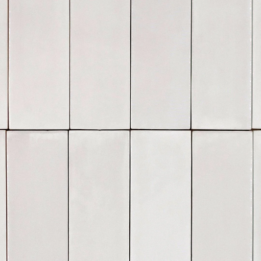 TBRICK Coconut 2 x 6.5 zellige style glossy wall tile