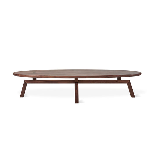 Gus* Modern SOLANA Natural Walnut oval coffee table