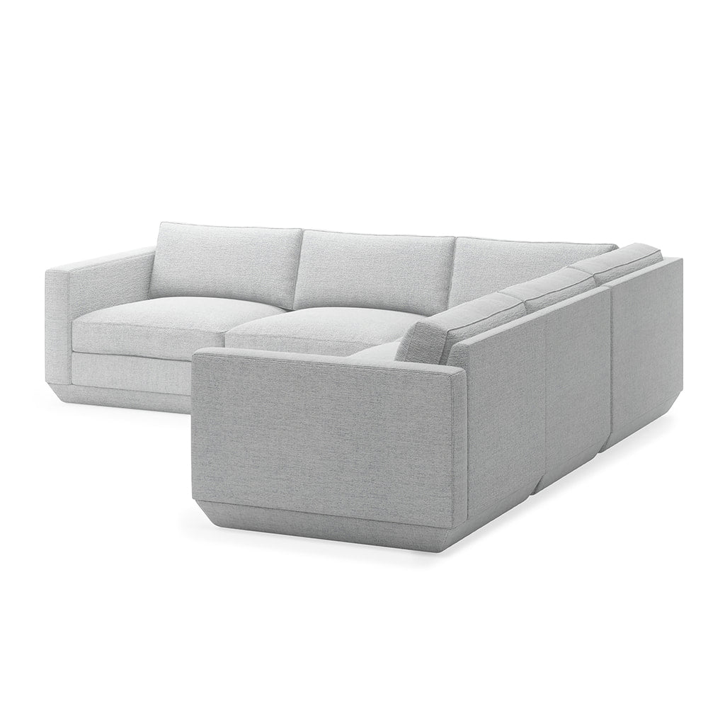 Gus* Modern PODIUM 5PC Corner Sectional - Bayview Silver