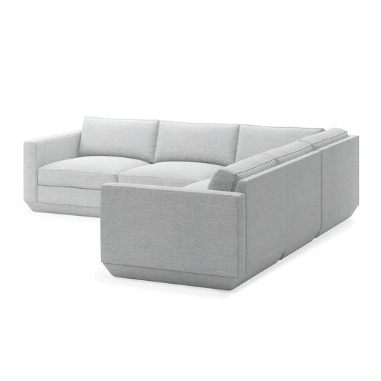Gus* Modern PODIUM 5PC Corner Sectional - Bayview Silver
