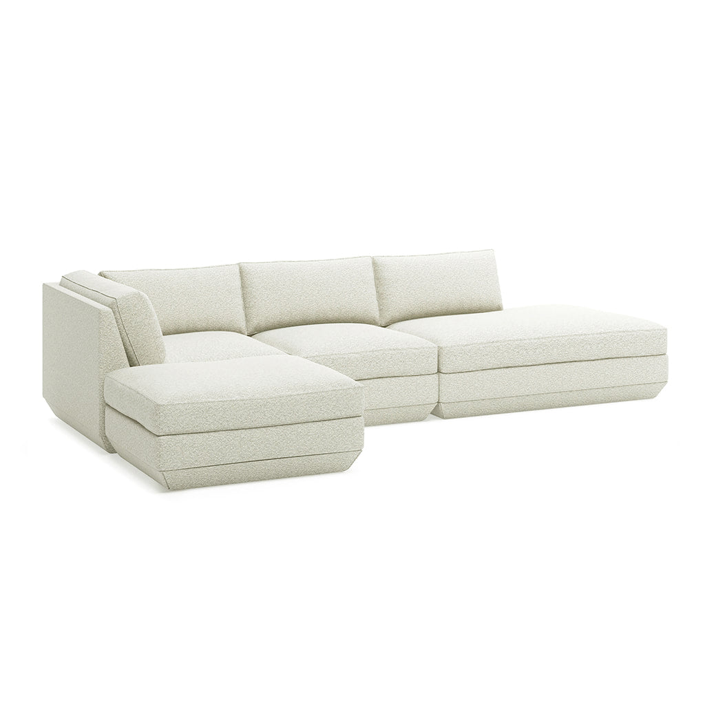 Gus* Modern PODIUM 4PC Lounge Sectional B | Left - Copenhagen Fossil