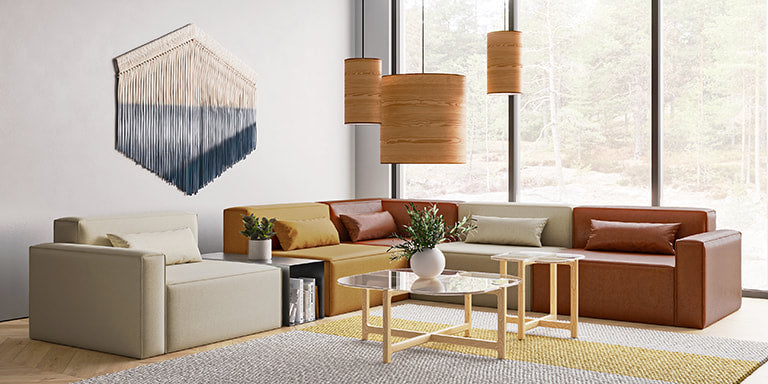 Gus* Modern MIX MODULAR 5PC Sectional | Right - Mowat Raven