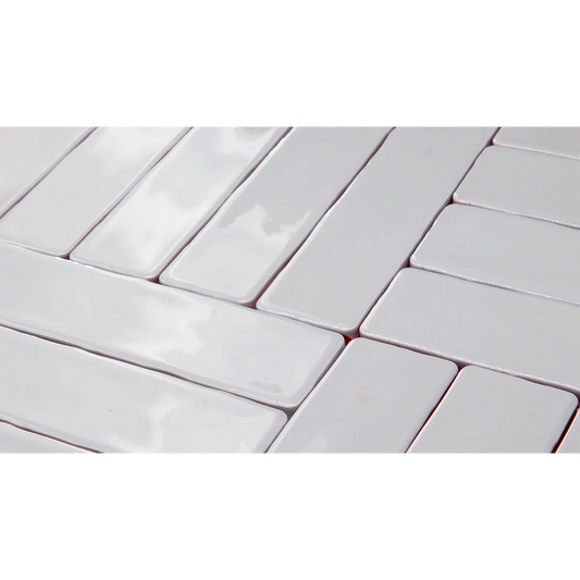 CANDLESTICK Blue 2 x 10 glossy wall tile