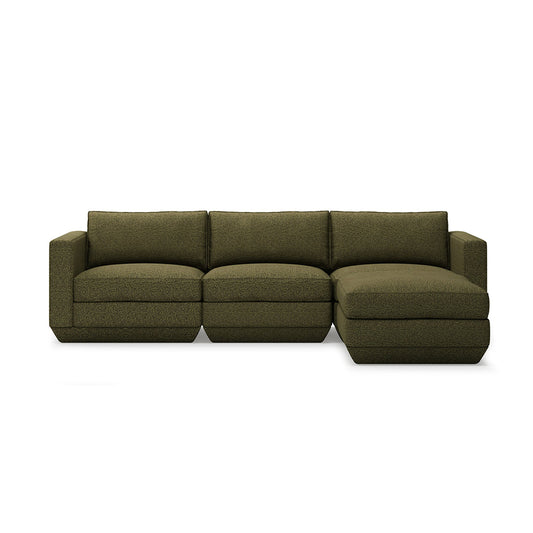 Gus* Modern PODIUM 4PC Sectional | Right - Copenhagen Terra