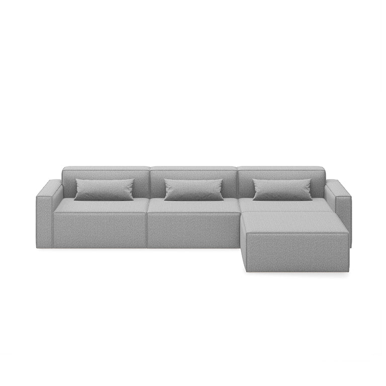 Gus* Modern MIX MODULAR Parliament Stone 4pc sectional