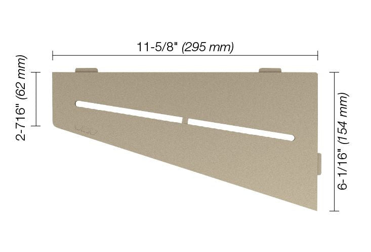 Schluter® PURE Cream SHELF-E quadrilateral shelf