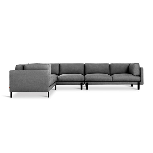 Gus* Modern SILVERLAKE Andorra Pewter XL sectional (left)