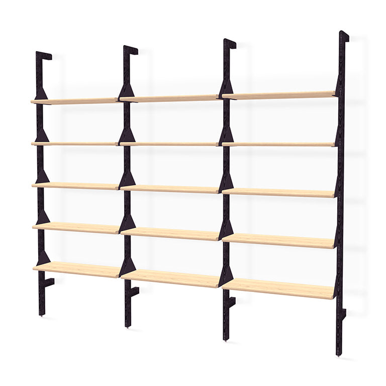 Gus* Modern BRANCH-3 black / black / blonde ash shelving unit