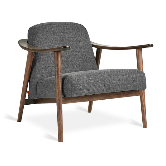 Gus* Modern BALTIC Andorra Pewter chair with Walnut frame
