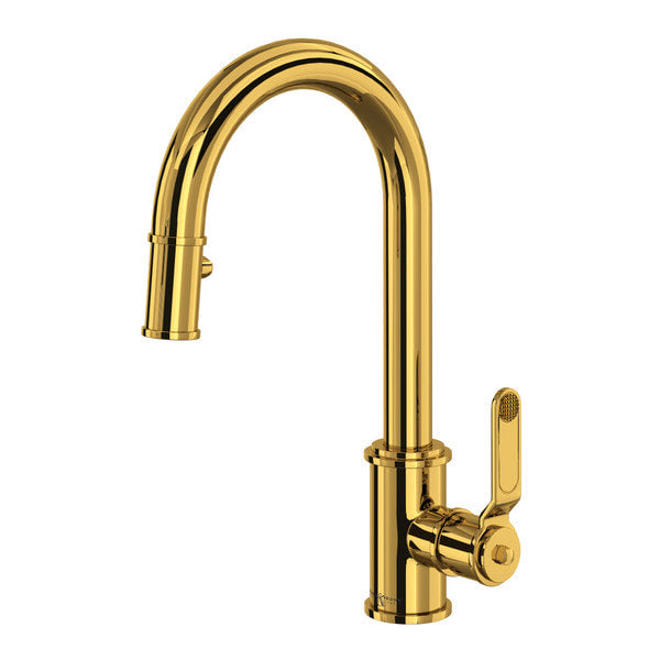 Perrin & Rowe ARMSTRONG™ unlacquered brass pull-down bar / food prep faucet