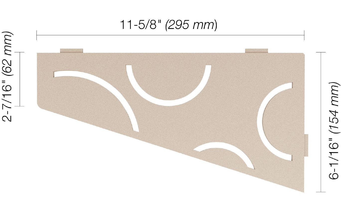 Schluter® CURVE Cream SHELF-E quadrilateral shelf
