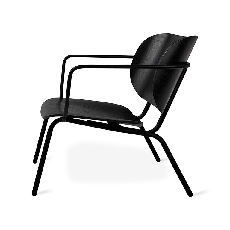 Gus* Modern BANTAM Black Ash lounge chair