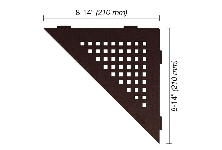 Schluter® SQUARE Bronze SHELF-E triangular shelf