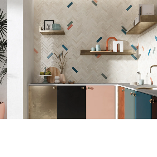 TBRICK Sepia 2 x 6.5 zellige style glossy wall tile