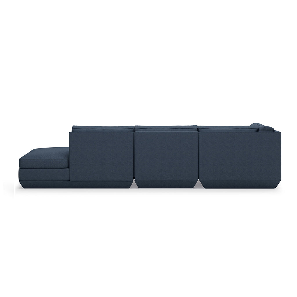 Gus* Modern PODIUM 4PC Lounge Sectional B | Left - Hanson Navy