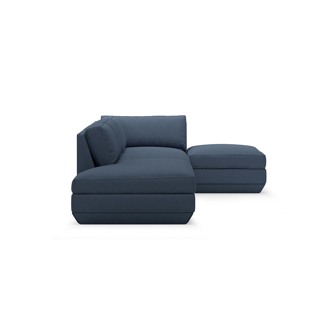 Gus* Modern PODIUM 4PC Lounge Sectional B | Right - Hanson Navy
