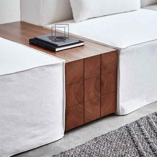 Gus* Modern MIX MODULAR Natural Walnut block table