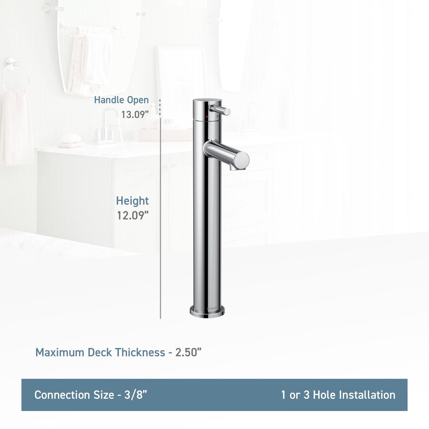 Moen ALIGN® Chrome vessel sink vanity faucet