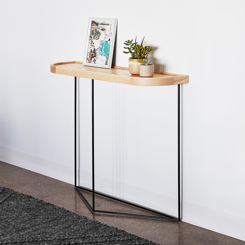 Gus* Modern PORTER Black Ash console table