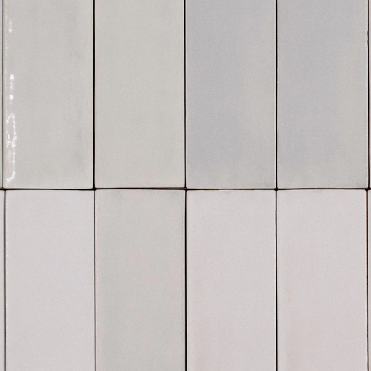 TBRICK Seashell 2 x 6.5 zellige style glossy wall tile