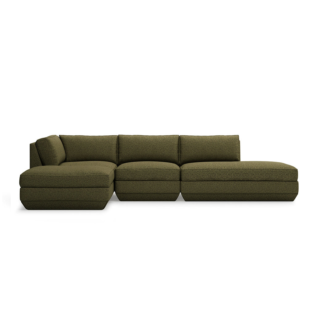 Gus* Modern PODIUM 4PC Lounge Sectional B | Left - Copenhagen Terra