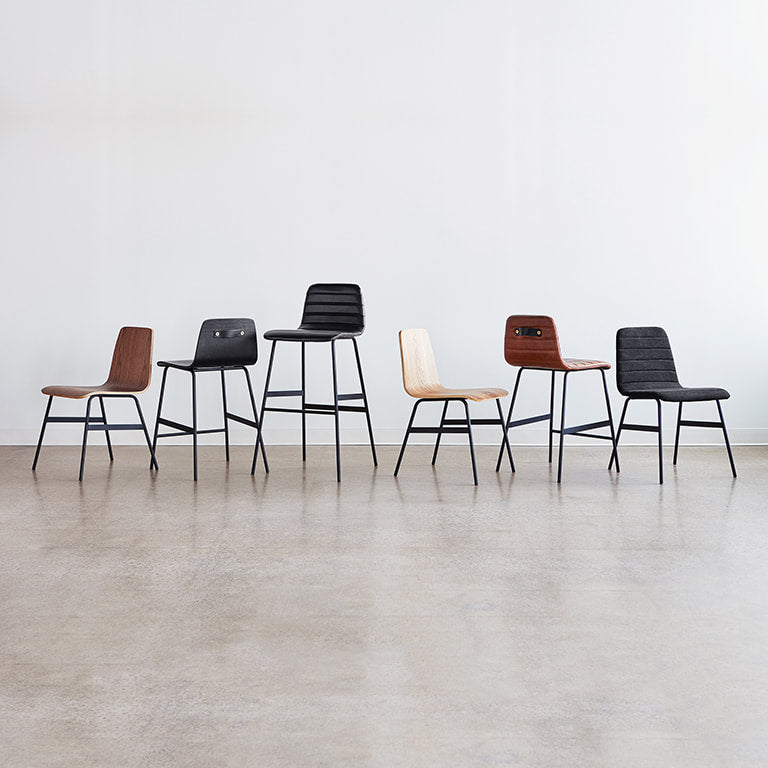 Gus* Modern LECTURE Saddle Brown leather dining chair