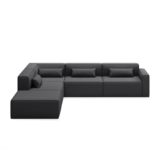 Gus* Modern MIX MODULAR Mowat Raven 5pc sectional (left)
