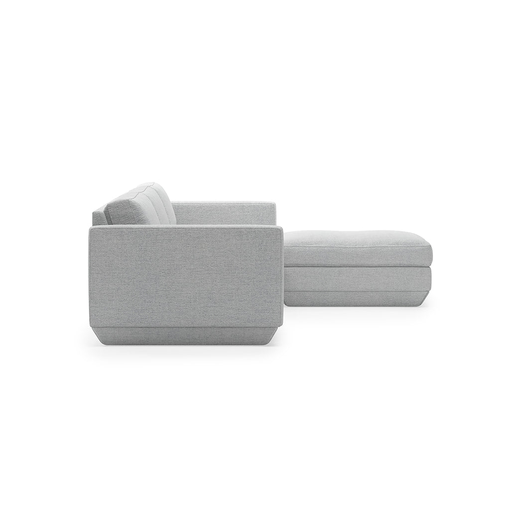 Gus* Modern PODIUM 4PC Sectional | Right - Bayview Silver