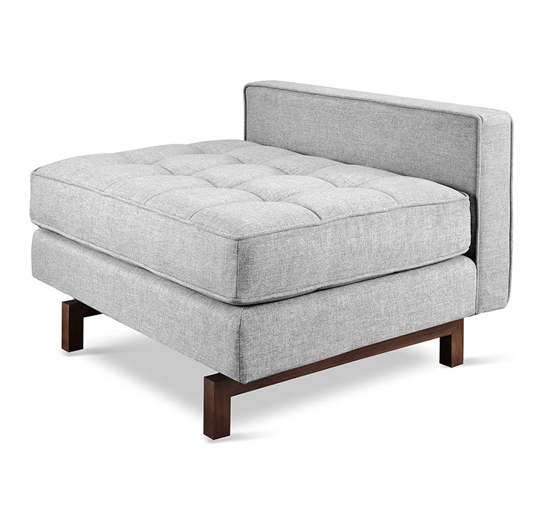 Gus* Modern JANE 2 Bayview Silver lounge with Walnut base