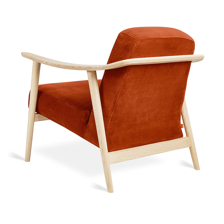 Gus* Modern BALTIC Velvet Russet chair with Natural Ash frame
