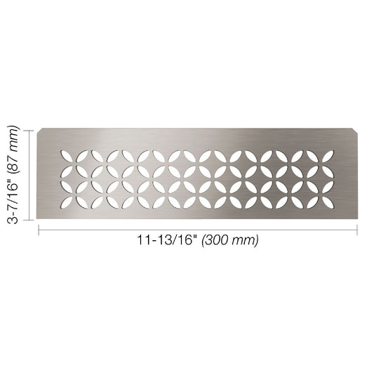 Schluter® FLORAL Brushed Stainless SHELF-N niche shelf