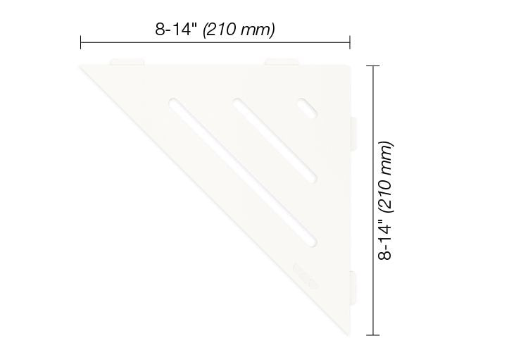 Schluter® WAVE Matte White SHELF-E triangular shelf