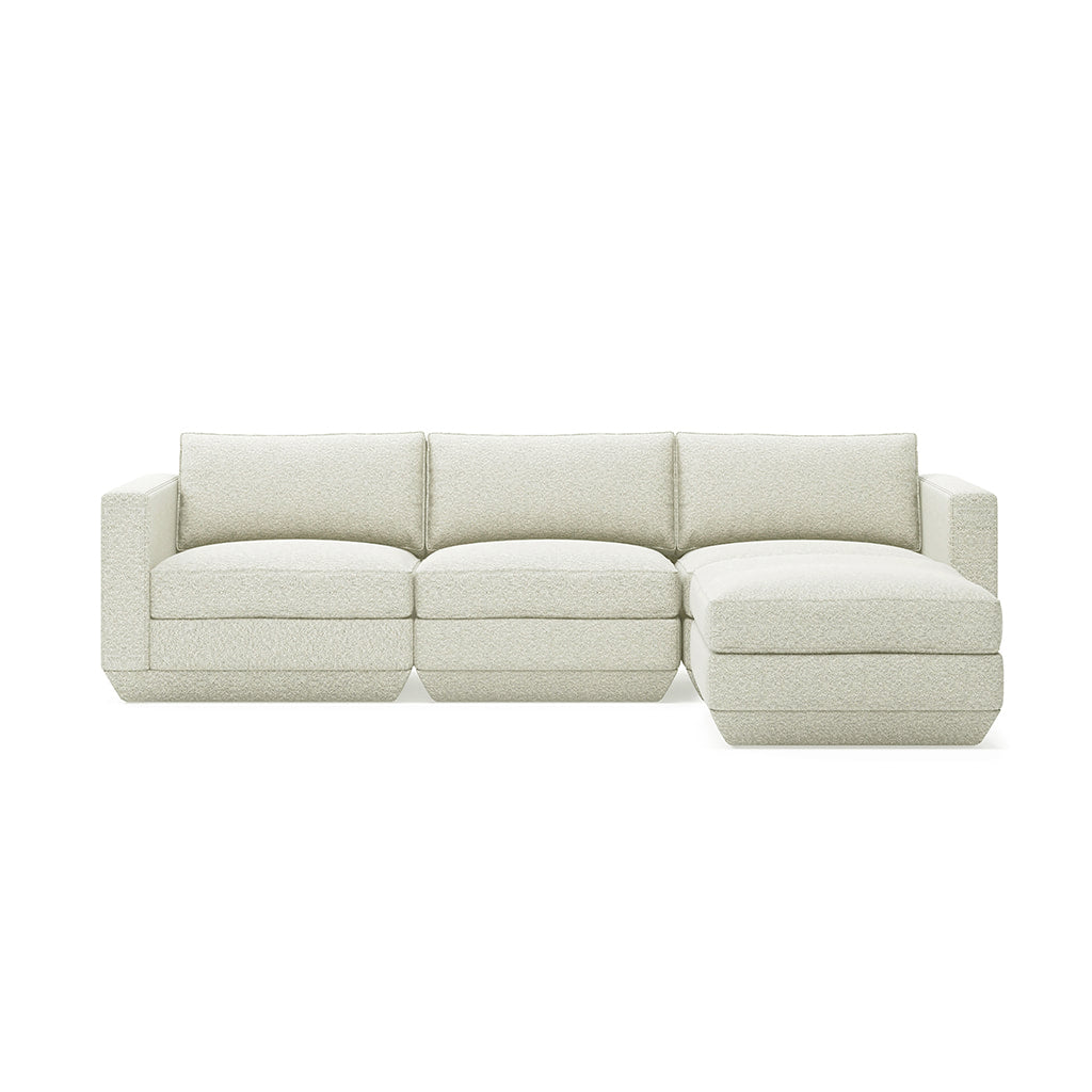 Gus* Modern PODIUM 4PC Lounge Sectional B | Right - Copenhagen Fossil