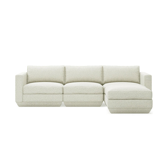 Gus* Modern PODIUM 4PC Lounge Sectional B | Right - Copenhagen Fossil