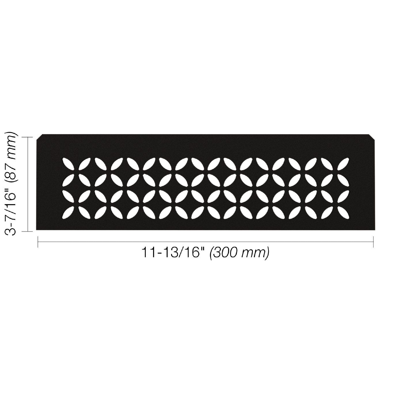 Schluter® FLORAL Matte Black SHELF-N niche shelf
