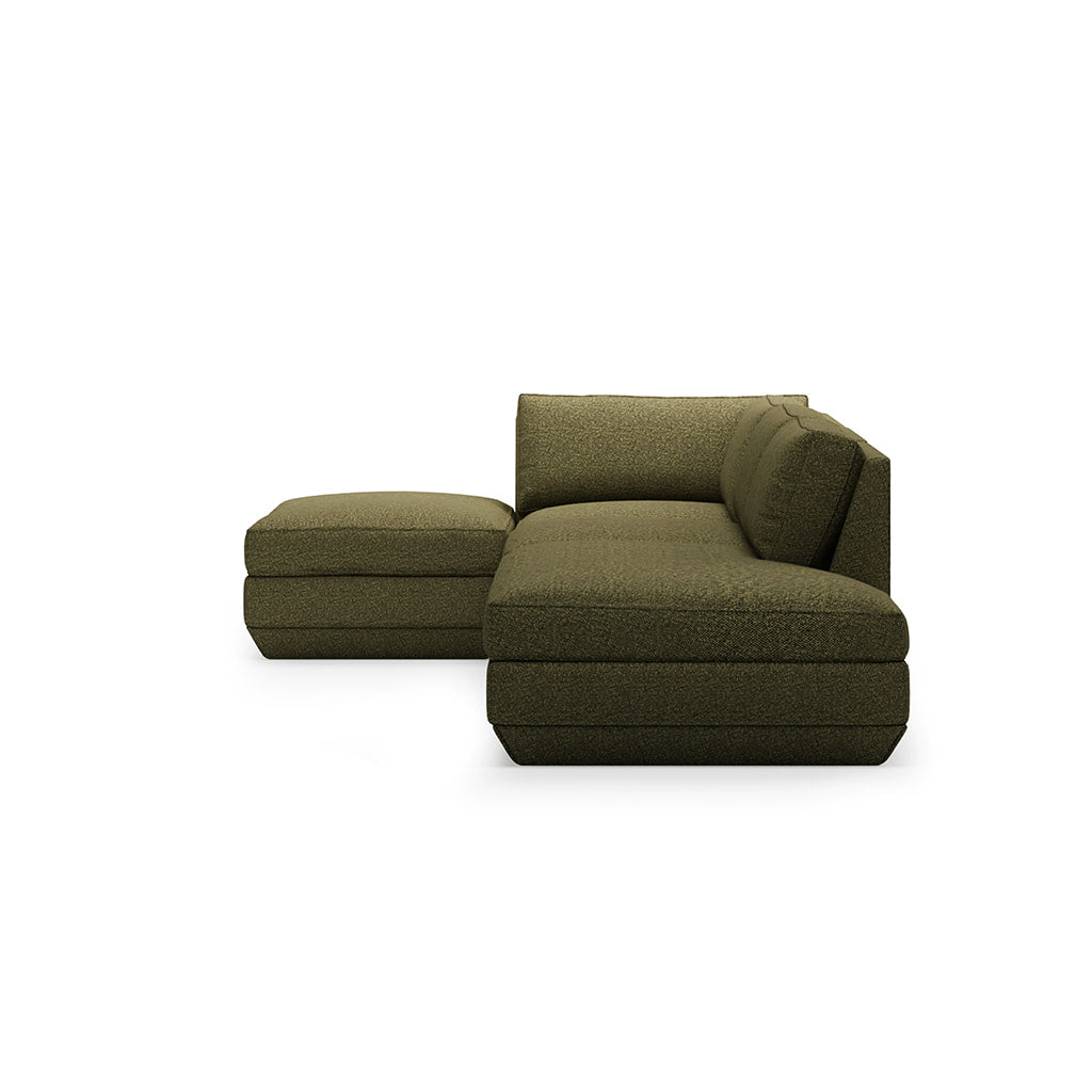 Gus* Modern PODIUM 4PC Lounge Sectional B | Left - Copenhagen Terra