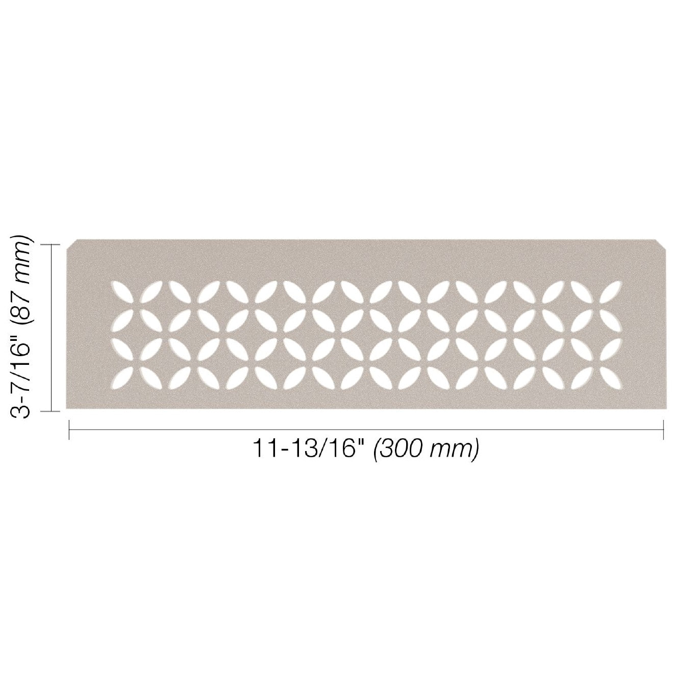 Schluter® FLORAL Greige SHELF-N niche shelf
