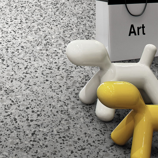 RECYCLE Dark 8 x 8 terrazzo style porcelain tile