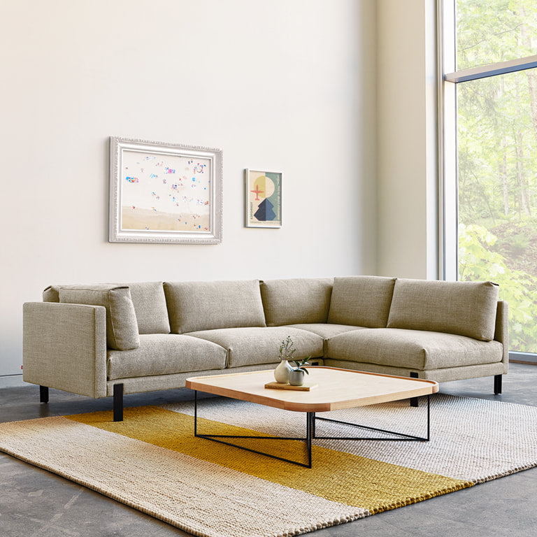 Gus* Modern SILVERLAKE Sectional | Right - Andorra Espresso