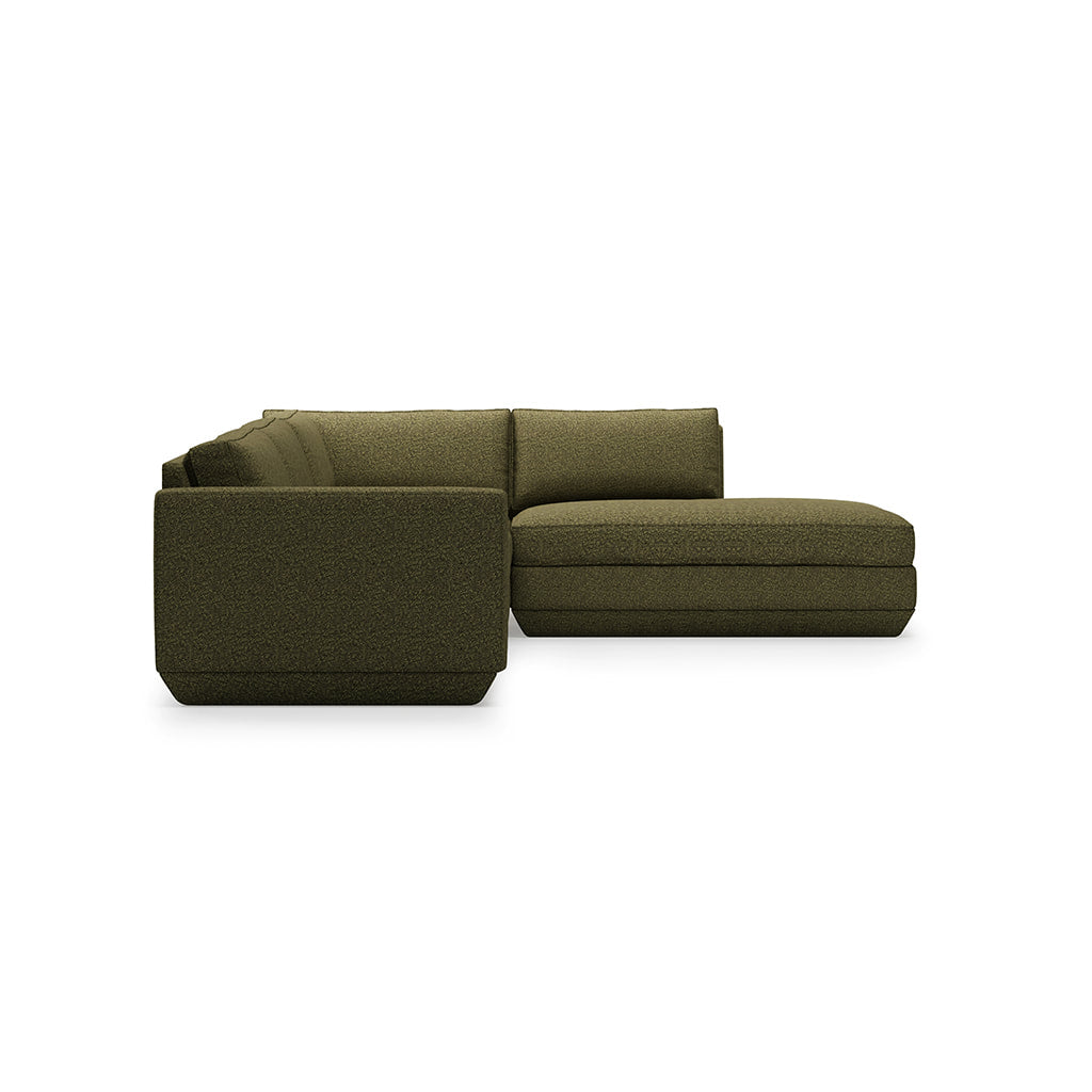 Gus* Modern PODIUM 4PC Lounge Sectional A | Right - Copenhagen Terra