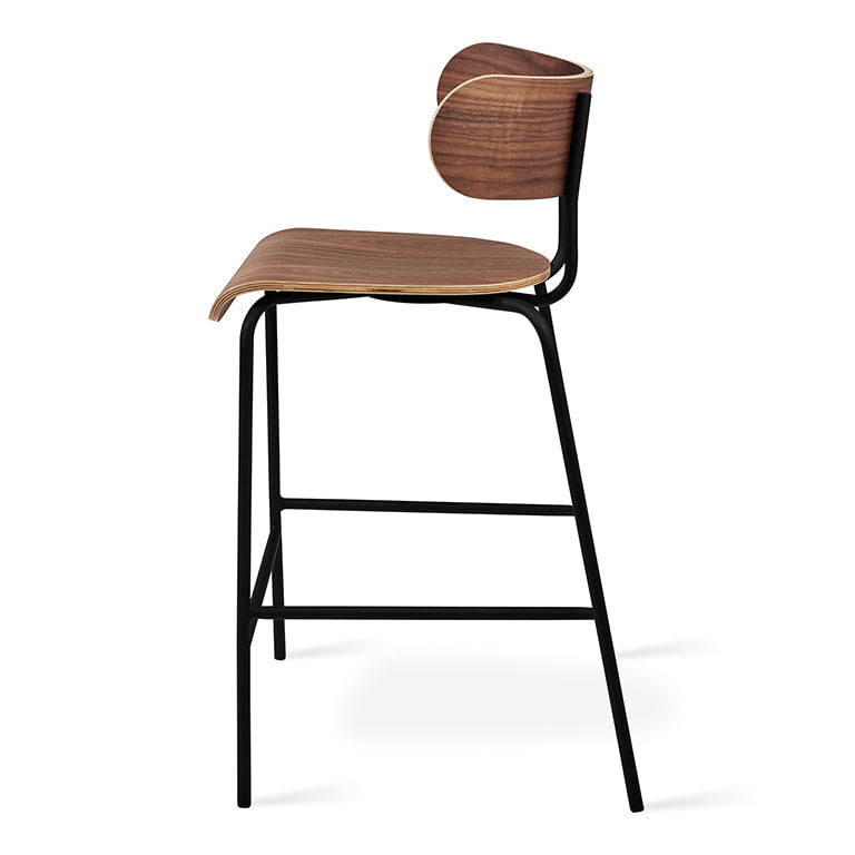 Gus* Modern BANTAM Natural Walnut counter stool