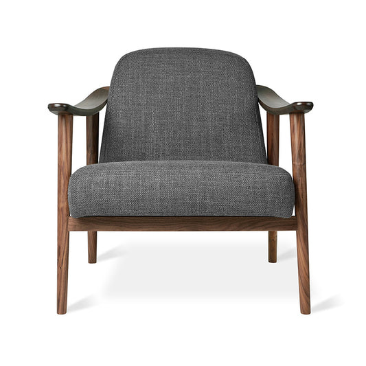 Gus* Modern BALTIC Andorra Pewter chair with Walnut frame