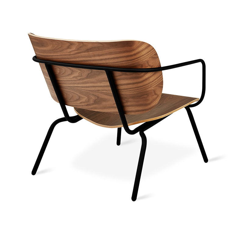 Gus* Modern BANTAM Natural Walnut lounge chair