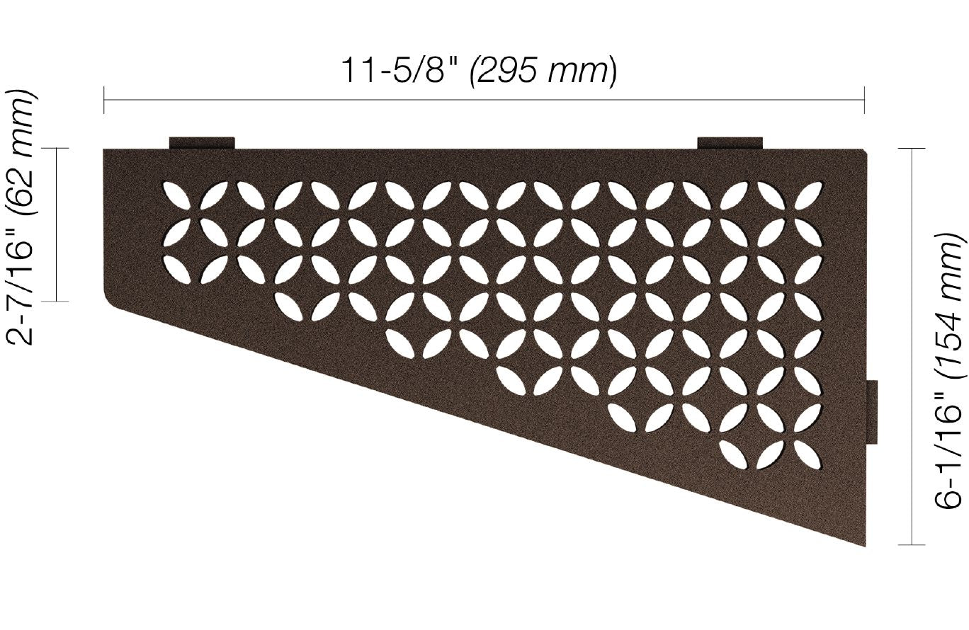 Schluter® FLORAL Bronze SHELF-E quadrilateral shelf