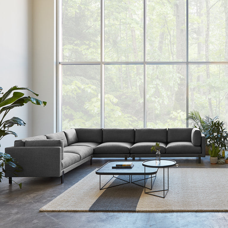 Gus* Modern SILVERLAKE XL Sectional | Right - Andorra Espresso